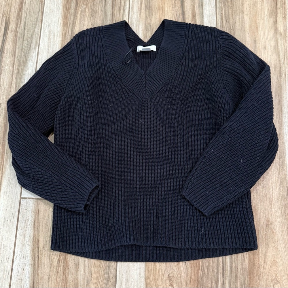 H&M Women Dark navy V-Neck Sweater